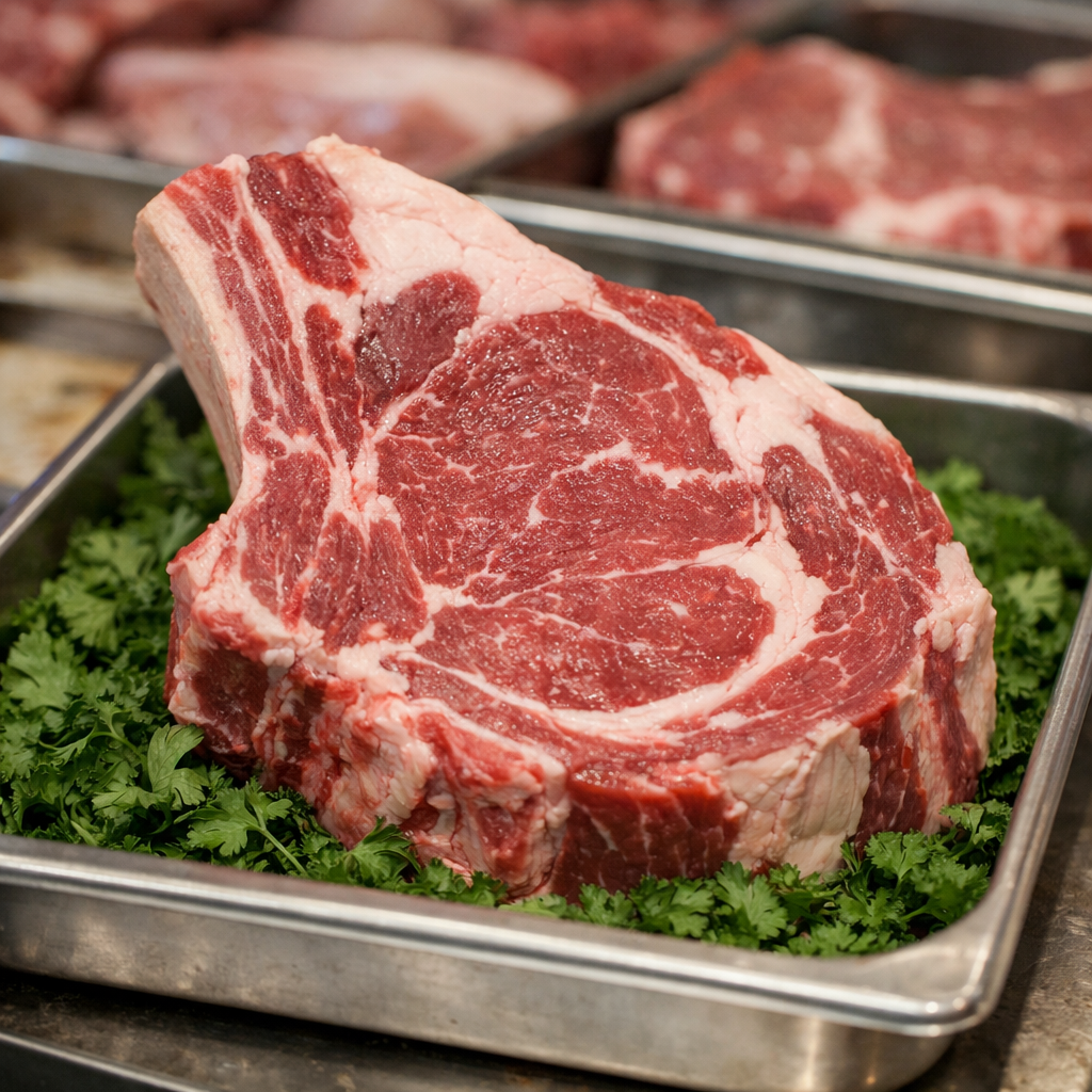 Côtes de boeuf fraîches